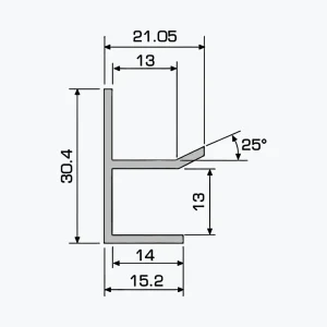 TEMPOLISTEL® A115 U-profil för gipsskiva - Bild 2