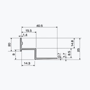 TEMPOLISTEL® A119 W-profil för undertak - Bild 2