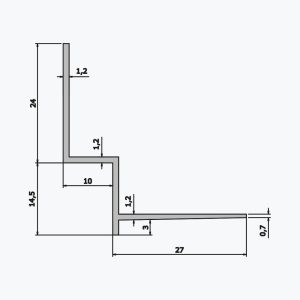 TEMPOLISTEL® A126 W-profil för undertak - Bild 2