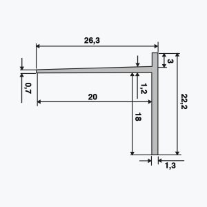 TEMPOLISTEL® B102 Avslutningsprofil BA 18 - Bild 2