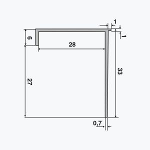 TEMPOLISTEL® B108 Stopprofil för gipsskiva BA25 - Bild 2