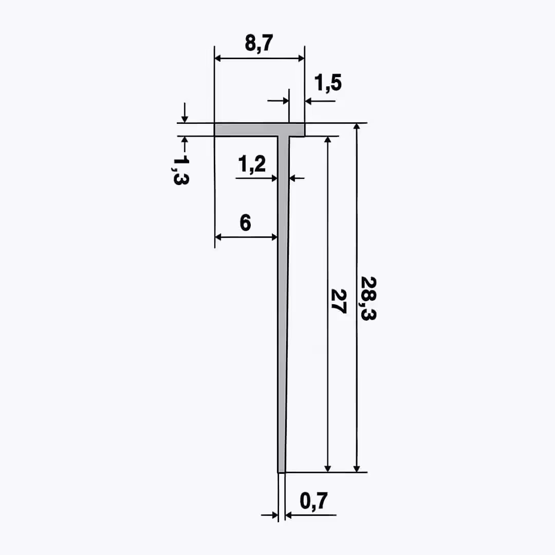 TEMPOLISTEL® B118 Stopprofil för skiljevägg BA6 - Bild 2